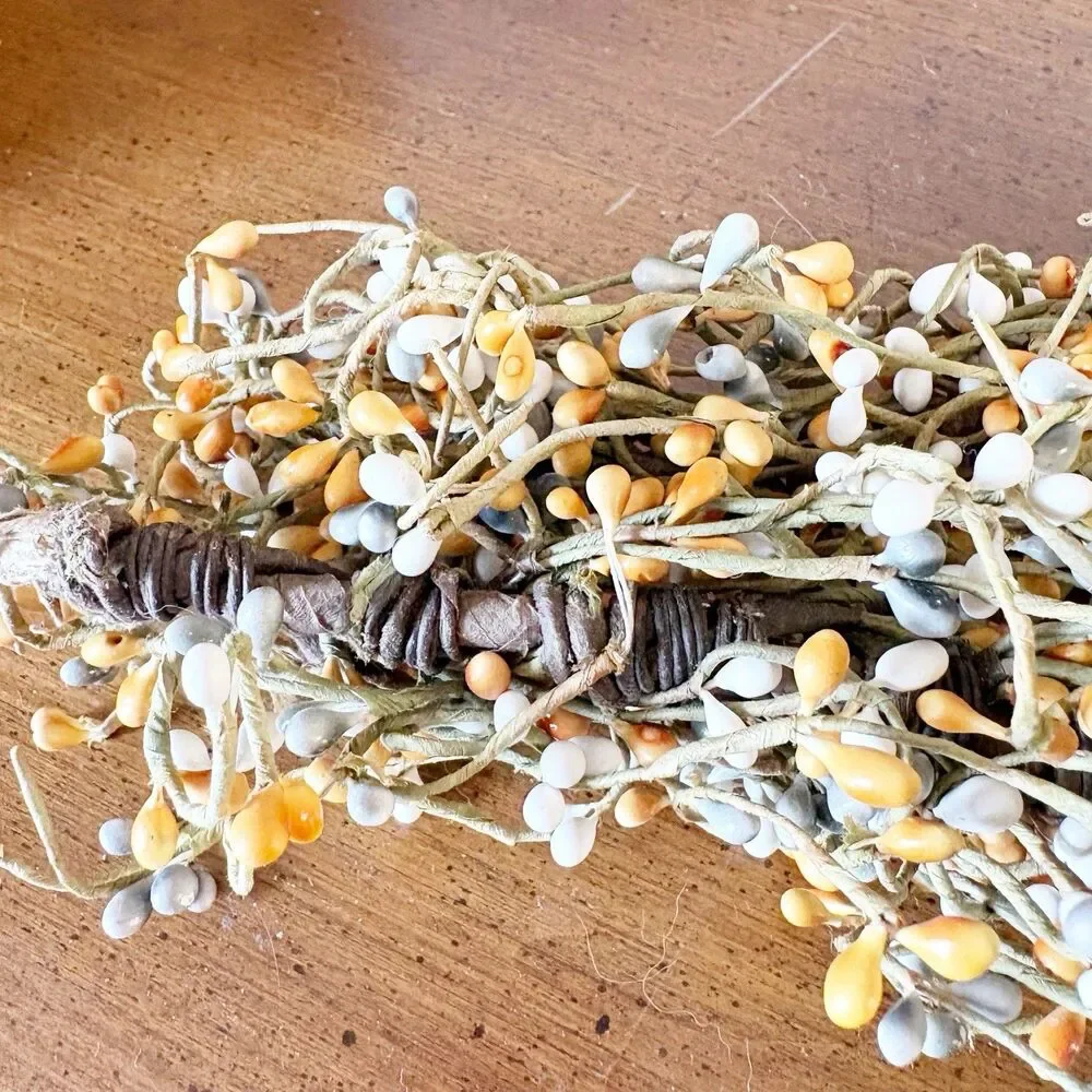 Grapevine Pip Berry Heart Wreath & Garland Farmhouse Cottagecore Rustic Country